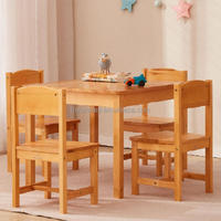 Ensemble table et chaise d'étude pour enfant en bois, design moderne pour chambre, salon et école, caractéristiques de sécurité et écologiques