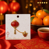 Broche Lanterne Rouge Lingot d'Or, Épingle en Émail Dur 3D, Bijou du Nouvel An Chinois, Vente en Gros, Épingle de Revers, Badge Personnalisé, Usine OEM
