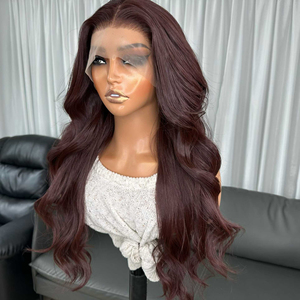 Pelucas de Cabello Sintético con Frente de Encaje 13x6, Ondas Corporales, Densidad 180%, HD Transparente, Listas para Enviar, Compra al por Mayor de Proveedores Chinos - Product Image 4