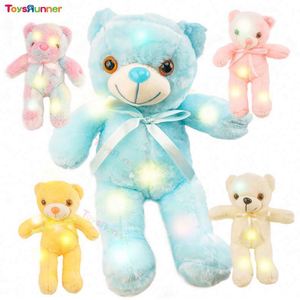 ตุ๊กตาหมีน่ารักมีไฟ LED ของเล่นตุ๊กตาขนนุ่มพิเศษ บรรจุใยฝ้าย PP บรรเทาความเครียด ชาร์จ USB ขนาดสั่งทำได้ ขายส่ง - Product Image 6