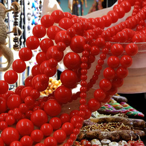 Perles rondes en cristal noir de 6 mm, certifiées par un tiers, provenant d'une usine indienne, avec trou traversant, pour lunettes, brins de 32 pouces, DIY - Product Image 3