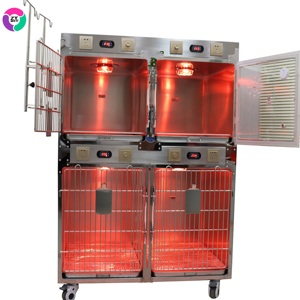 Precio de La Clínica de Hospital Veterinario SUS 304, equipo de cuidado de la salud de mascotas, jaula sostenible con ricino con 4 espacios de alta calidad - Product Image 1
