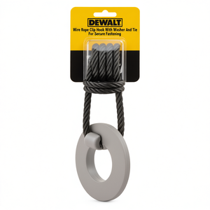 Clip de fixation pour câble métallique DeWalt avec rondelle et attache pour une fixation sécurisée - Product Image 2