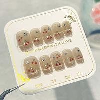 Vente en gros à bas prix, Ongles à presser semi-artisanaux pressés à la machine, rouge sang foncé, style œil de chat, gothique vampire, de niche