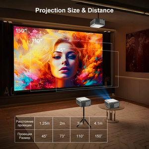 Proyector Touyinger H7 Plus 2600 ANSI Lúmenes, Enfoque Automático, <span class=keywords><strong>Full</strong></span> <span class=keywords><strong>HD</strong></span> 1080P, Android, para Exteriores, 2G + 32GB, Portátil, Cine en Casa - Product Image 3