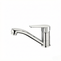 Robinet de cuisine au design minimaliste moderne, installation sur plan, corps en alliage de zinc, noyau en céramique, idéal pour les hôtels et appartements