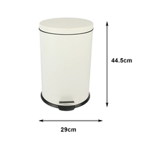 Poubelle à pédale de luxe en métal rond avec couvercle, taille personnalisable 20L (5 gallons), pour cuisine et intérieur
