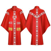 Prix d'usine 5 couleurs Chasuble gothique, Robe, Toge et Cape vintage pour Pasteur, Prêtre, Moine, Célébrant d'église