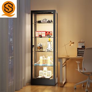 <span class=keywords><strong>Comptoir</strong></span> en verre de luxe multi-niveaux, gain de place, avec éclairage LED <span class=keywords><strong>d</strong></span>écoratif, en verre trempé pour la maison - Product Image 1