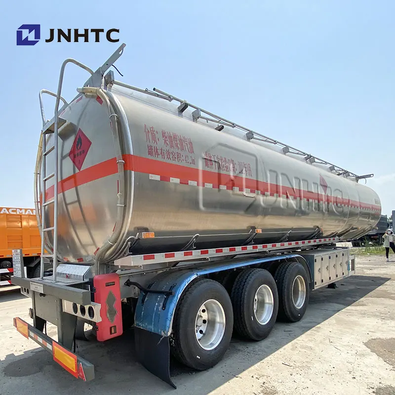 2023 hot sale aluminum 43cbm 45000L oil tanker trailer fuel 3 axles tanker semi trailer for sale