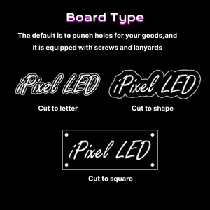IPixel Free Design Custom Acrylic LED Neon Sign Dropshipping NO MOQ para dormitorio Nursery Home Wall Art Decor - Product Image 4