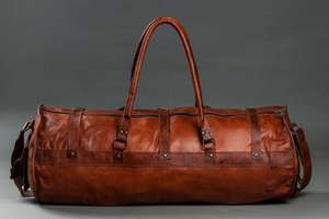 Sac de voyage de luxe portable en cuir véritable 100 % authentique, idéal pour le sport, les week-ends et les voyages d'affaires pour hommes – Vente chaude - Product Image 3