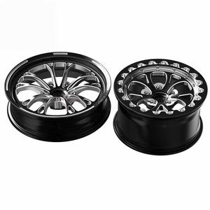 Turio New Custom Drag Racing Forged Aluminum Multi-Spoke Black Skinny Front Rear Beadlock Wheels (15x3.5/17x3.5/15x4/17x4 - Product Image 2