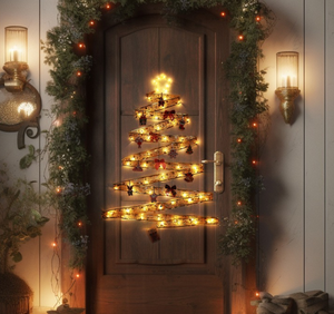 Guirlande lumineuse de Noël avec étoile pour le sommet de l'arbre, fonctionnant sur piles avec télécommande, pour la décoration de la maison, des murs et des arbres de Noël. - Product Image 2
