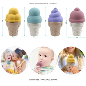 Giocattoli da Bagno a Forma di Gelato per Neonati, Senza BPA, in Silicone, per la Dentizione, Vendita all'Ingrosso - Product Image 3