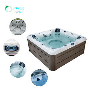Bañeras de hidromasaje de lujo personalizadas para 5-6 personas, al aire libre para jardín Spa, <span class=keywords><strong>jacuzzi</strong></span> aprobado por la CE, bañera de hidromasaje <span class=keywords><strong>con</strong></span> tumbona - Product Image 6