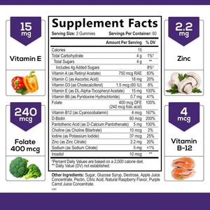 Yetişkinler, Gençler ve Yenidoğanlar İçin Meyve Aromalı Çiğnenebilir Multivitamin Kapsülleri, Bağışıklık Desteği ve Probiyotik Güçlendirici Vitaminler - Product Image 2