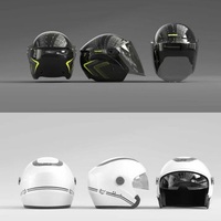Casques de moto ABS 1/2 face, 3/4 face et open face avec couleurs de logo personnalisées