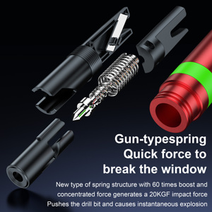 Martello di Sicurezza per Auto e Taglierino per Cinture di Sicurezza, Rompivetro Multifunzione in Lega di Alluminio, Mini Strumento di Emergenza Portatile per Soccorso in Auto - Product Image 4