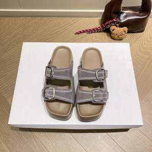 Women's Genuine Leather Buckle Casual Boken Sandals 2026 Summer New Arrival Thick-<b>Soled</b> Sandals Outdoor Wear - Product Image 4