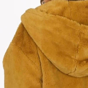 Customizable Size Women's Winter <b>Hoodie</b> With Thick <b>Fur</b> Long Sleeves and Front Logo Women <b>Fur</b> <b>Hoodie</b> For Sale - Product Image 6