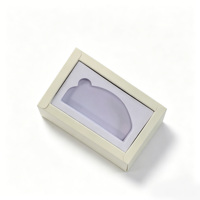 Nouvelle arrivée : boîte à tiroir avec estampage à chaud doré et plateau intérieur en plastique façonné, emballage minimaliste violet pour produits cosmétiques