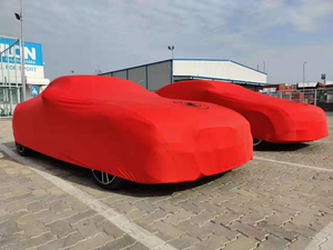 Housse de <span class=keywords><strong>voiture</strong></span> en microfibre de spandex souple personnalisée de taille/<span class=keywords><strong>logo</strong></span> bâche d'intérieur anti-rayures anti-poussière de luxe Supercar bâches de <span class=keywords><strong>voiture</strong></span> extensibles en satin - Product Image 2