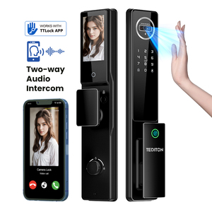 Système d'interphone vidéo Tediton TTlock Reconnaissance faciale Serrures de sécurité domotiques intelligentes Serrure de porte intelligente avec balayage de paume - Product Image 1