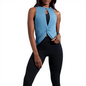 Women's <b>Blue</b> Asymmetric Halter <b>Crop</b> <b>Top</b> Knitted Spandex Polyester Breathable Hollow Out Tank <b>Top</b> Regular Length Solid Pattern - Product Image 1