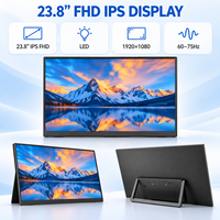 Écran portable OEM 23,8 pouces FHD IPS, double Type-C, support pliable, moniteur de jeu