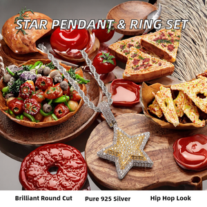 Bulk Stock Drop Shipping Elegant Jewelry Hip Hop Pendant 925 <b>Silver</b> Vvs Moissanite <b>Cross</b> Pendant <b>Ring</b> Set Gift - Product Image 2