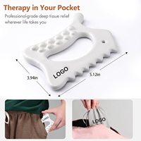 OEM Outil de massage corporel et facial en céramique 6-en-1 Gua Sha, drainage lymphatique, points de pression, sculpture du visage, planche Guasha, logo personnalisé