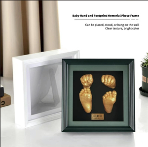 <span class=keywords><strong>Cadre</strong></span> photo mural rustique à faire soi-même pour empreintes de mains et de pieds de bébé avec impression UV et design ajouré - Product Image 5