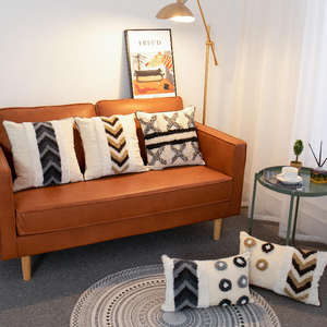 Innermor 2025 Moderno Boho Decorativo Lance Fronha Artesanal Listrado Geométrico Moda Natural Capa de Almofada Nova Chegada - Product Image 1