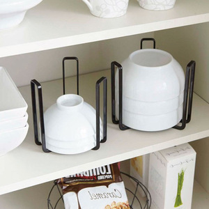 Japanese Style Kitchen Storage Rack Wrought Iron <b>Dish</b> Drainer Cabinet Organizer Portable <b>Standing</b> Type White And Black - Product Image 4