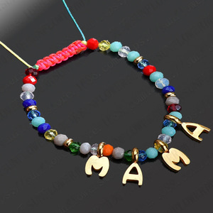 <strong>MAMA</strong> Love Style Women Stainless Steel Plated 18k Gold Letters Charm Adjustable Fine <strong>Bracelet</strong> for Mother's Day Gift Jewellery - Product Image 5