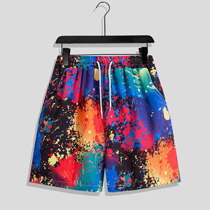 Shorts de plage en soie glacée pour hommes, respirants, personnalisés, amples, à séchage rapide, 5 pouces, vêtements de sport, caleçons - Product Image 1