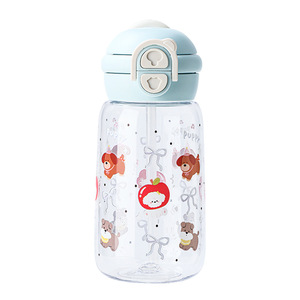 Hao Cai Cartoon Plastic Cup 500Ml Leak Proof Portable Travel Drinking Bottle For Kids And Adults - Product Image 1