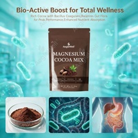 Mélange de poudre de cacao chaud au magnésium OEM, avec Ashwagandha, L-Théanine, complexe de 10 champignons et probiotiques pour le calme et le bien-être