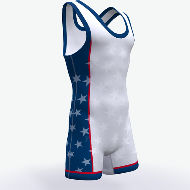 Hot Sale Sublimation Printing Custom Wrestling Singlet