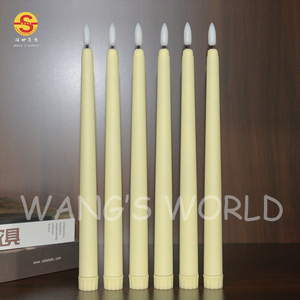 Candele coniche senza fiamma elettroniche candele a LED bianche lunghe in plastica per decorazioni natalizie - Product Image 6