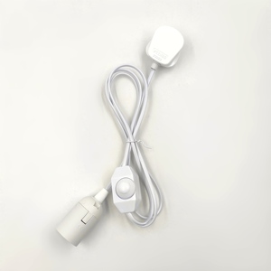 Cable de alimentación de 3 pines para Reino Unido, interruptor regulador de intensidad 301, <span class=keywords><strong>enchufe</strong></span> de cable de alimentación, portalámparas E14, <span class=keywords><strong>enchufe</strong></span> para bombilla, cable de cobre de alta pureza - Product Image 5