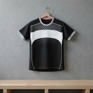 <b>Men's</b> Black Short Sleeve Sporty T-<b>Shirt</b> Character Pattern Quick Dry Breathable Cotton Knitted Casual Summer - Product Image 3