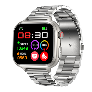Montre connectée <span class=keywords><strong>TK17</strong></span> 1,91 pouce pour homme, bracelet métallique, ECG/PPG/appel Bluetooth, 380 mAh, suivi de santé, étanche IP68, calendrier - Product Image 1