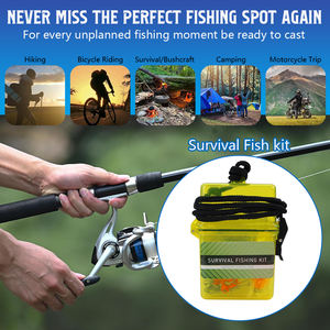 LUSHAZER Kit de pêche de survie 19 pièces/lot, 53g, accessoires de pêche artificiels pour étui étanche, kit scellé pour <span class=keywords><strong>randonnée</strong></span> et camping en extérieur - Product Image 4