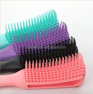 Профессиональные Товары с логотипом на заказ расческа для массажа волос Расческа для вьющихся пластиковых волос