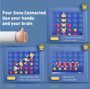 Nuovo Gioco da Tavolo Interattivo per Bambini Sopra i <span class=keywords><strong>6</strong></span> <span class=keywords><strong>Anni</strong></span>, Quattro Scacchi in Serie, Regalo Educativo - Product Image 4