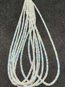 Cuentas de Ópalo Welo Etíope Blanco Natural de 4-6mm, Cuentas Redondas Lisas con Múltiples Destellos de Fuego, Piedras Preciosas Sueltas de Ópalo, Cuentas Redondas de Ópalo - Product Image 4