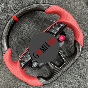 Volant de direction en cuir et fibre de carbone pour <span class=keywords><strong>Audi</strong></span> A3 A4l A5 A6l A7 A8 Q5 Q3 Q8 Tt <span class=keywords><strong>R8</strong></span>, <span class=keywords><strong>prix</strong></span> de gros d'usine - Product Image 4