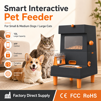 Distributeur automatique intelligent pour animaux de compagnie, grande capacité 10L, moderne, étanche, avec caméra HD et vision nocturne, contrôle par application, pour chats de grande taille et chiens de petite et moyenne taille